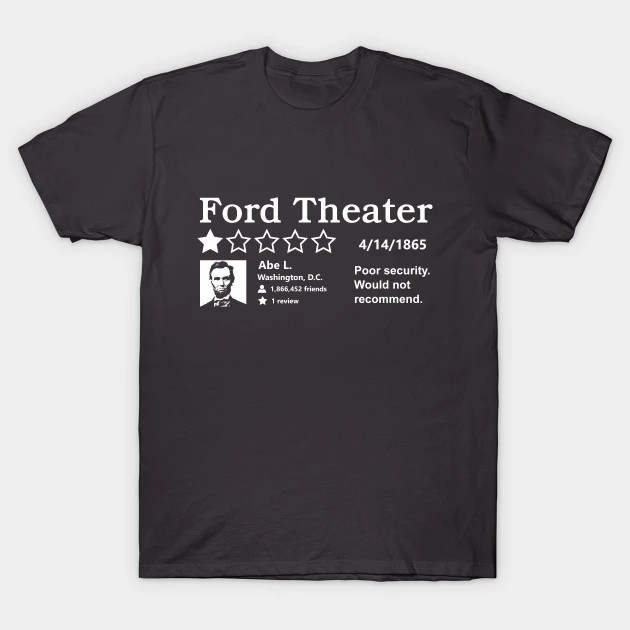 Abe Lincoln Ford Theater Review shirt