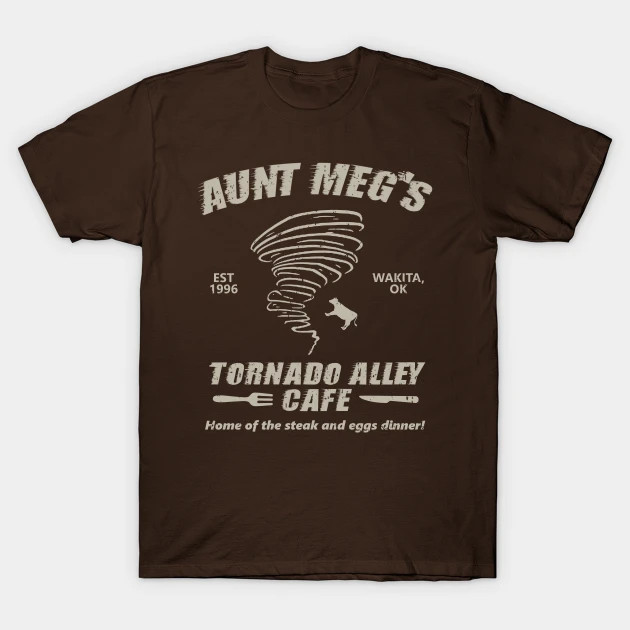 Aunt Meg's Tornado Alley Cafe shirt