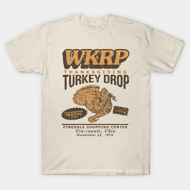 WKRP Thanksgiving Turkey Drop shirt